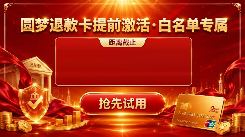 圆梦退款卡提前激活 白名单专属 距离截止
